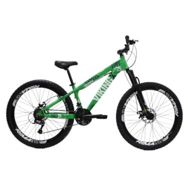 Imagem de Bicicleta Aro 26 Viking Tuff x25 21 Marcha Quadro em Alumínio Freio a Disco (Verde Neon)