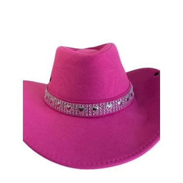 Imagem de Chapéu cowboy boiadeira de camurça com faixa personalizada estilo Ana 