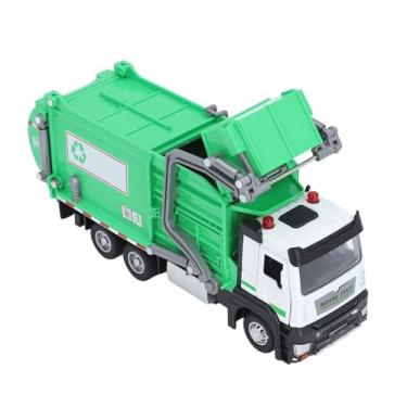 Imagem de 132 Modelo de Caminhão de Lixo Em Escala Com Luzes e Sons Apresenta Lixeiras e Lixeiras para Crianças