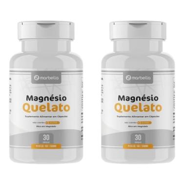 Imagem de 2x Magnesio Quelato de Magnésio Puro 500mg - 30 Doses - Marbella