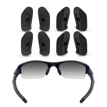 Imagem de ToughAsNails 4 pares de almofadas de nariz de substituição para óculos de sol Oakley Flak 2.0 OO9295/Flak 2.0 XL OO9188/Flak XS OJ9005/Flak XXS OJ9008 preto e preto