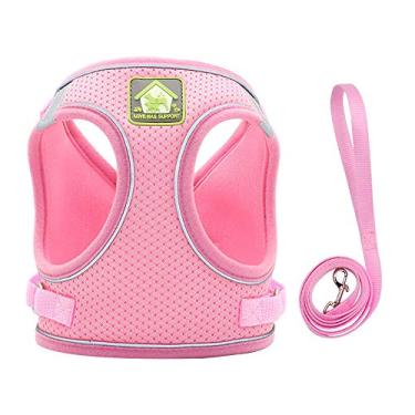 Imagem de Letaia Peitoral para cães pequenos e médios para todos os climas com malha super respirável (rosa, grande (5 a 7 kg))