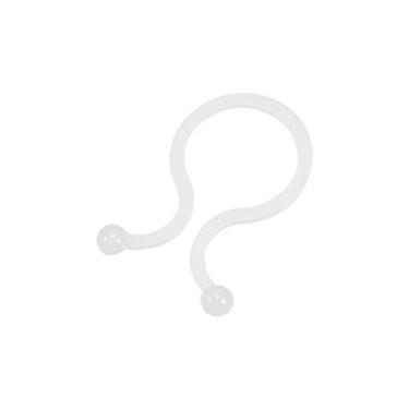 Imagem de uxcell Cabo de trava de torção de nylon em forma de U Salve Local 18 mm de diâmetro branco 50 peças