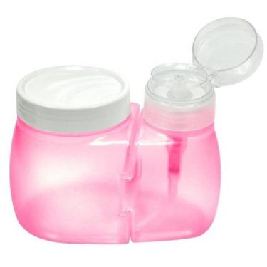 Imagem de Kit Porta Algodão e Dosador De Acetona Manicure - Santa Clara, Rosa
