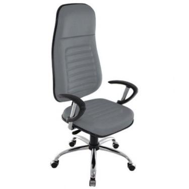 Imagem de Cadeira Presidente com Espaldar Alto Linha Blenda Cinza - Design Offic