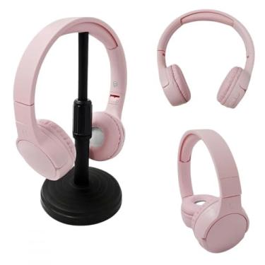 Imagem de Fone de Ouvido Bluetooth, Som Nítido, Bateria de 6h, Chamadas Mãos-livres, Leve e Confortável, Branco, rosa, preto, azul (Rosa)