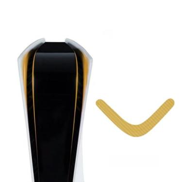 Imagem de Compatível com console PlayStation 5 autoadesivo luminoso gradiente LED Light Bar Skin Cover Adesivos para PS5 Gaming Console Acessórios (Ouro)