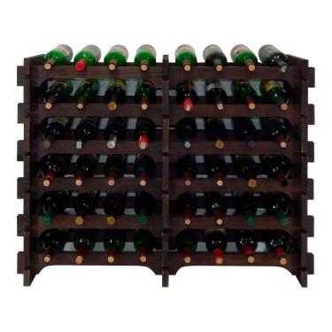 Imagem de Adega Madeira 48 Garrafas Imbuia Cevey Adegas e Artesanatos