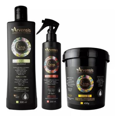 Imagem de Kit Arvensis Cachos Ativador Crespos + Day After + Mascara 2X1