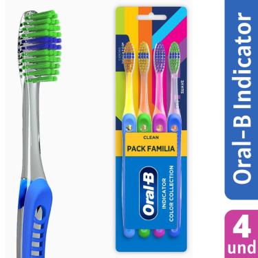 Imagem de Escova Dental Oral-b Indicator Clean Color Pack Familia N°35