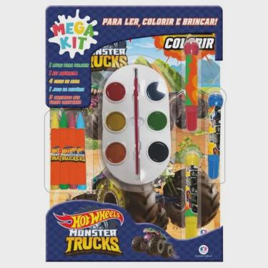 Imagem de Livro Colorir Ciranda Cultural Mega Kit Ler Aprender Brincar Hot Wheels