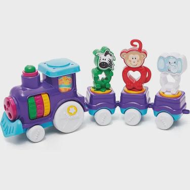 Imagem de Brinquedo Infantil Zoo trem Tateti 3031 Roxo