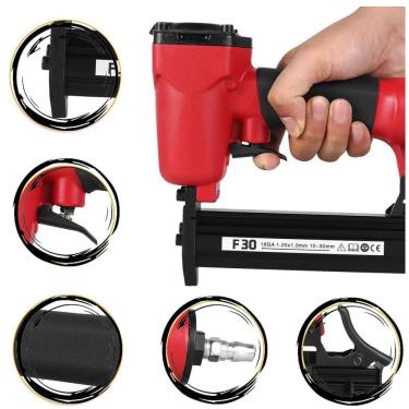 Imagem de Grampeador Pneumático Profissional Grampos 10 à 22 Mm F30