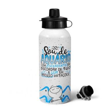 Imagem de Garrafa Squeeze MQ Funny Signos - Sou de Aquário - 600ml - JPS INFO