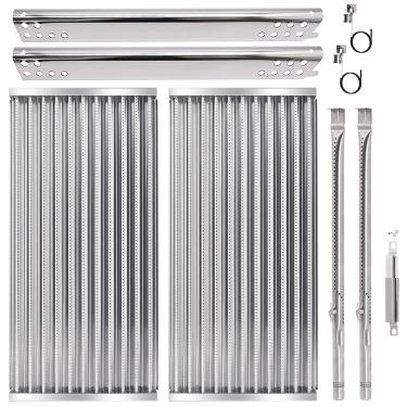 Imagem de Hiorucet Peças de reposição para grelha Charbroil Tru Infrared 2 queimadores 463672416, 463633316, 463672019, 463672219, 463672216, 463672419, placas emissoras de 43 cm para queimador Char-Broil