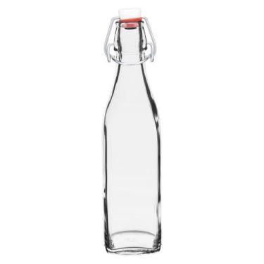 Imagem de Garrafa de Vidro Bormioli Rocco Swing Luxo Com Tampa 500ml