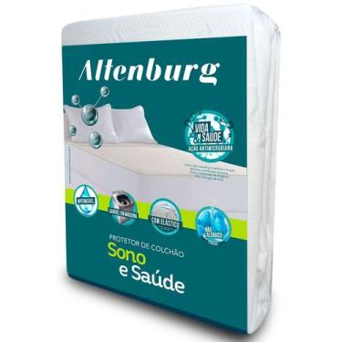 Imagem de Protetor Colchão Casal Altenburg Sono e Saúde Malha Impermeável Branco