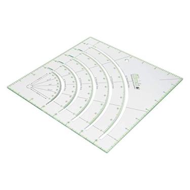 Imagem de Angoily Régua De Tecido Acrílico De 8 Polegadas Régua De Quilting Guia De Arco Multifuncional Cortador De Círculo Quadrado Para Colcha Suprimentos E Ferramentas Para Quilting Costura