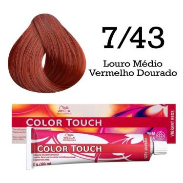 Imagem de Tonalizante 7/43 Louro Médio Vermelho Dourado Color Touch  Wella Profe