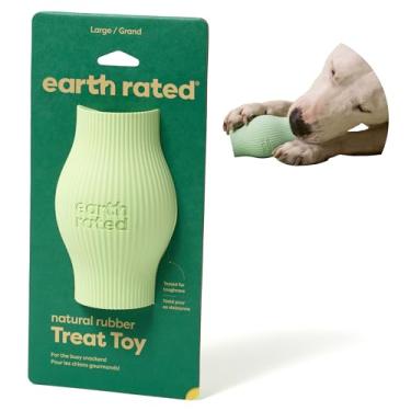 Imagem de Earth Rated Brinquedos dispensadores de petiscos para cães, brinquedos de borracha natural para cães para tédio e estimulação, seguros para lava-louças e freezer, grande