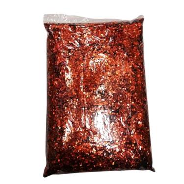 Imagem de Confete Holográfico 1kg Vermelho – Partículas 3mm Brilho Intenso, PVC Metalizado, Recheio Balão, Decoração Festa Temática, Painel Instagramável, Cenografia, Eventos Impactantes