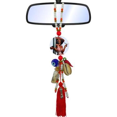 Imagem de Chaveiro Guia Patuá Proteção Maria Navalha Retrovisor Carro - Balaio d
