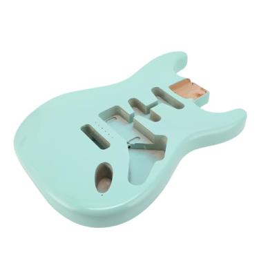Imagem de Guitarra Elétrica Body Fit para ST, Poplar Madeira Forte Material Acabado Substituição, 5.7cm / 2.2in Luz Verde Cor Poplar Madeira Maciça para Double Lock Vibrato Metal Bridge