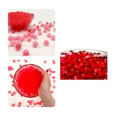 Imagem de 1400 Bolinhas Orbeez Vermelho Gel Festa Cresce Na Água Vaso - RT