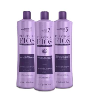 Imagem de CADIVEU - (3X1 Litter) Plástica Dos Fios Sistema De Alisamento Capilar Com Queratina Brasileira Ativo Anti Frizz, Shampoo Resíduos E Máscara Reparadora O Melhor Tratamento (Conjunto 3)