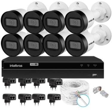 Imagem de Kit Cftv 8 Câmeras Ip Intebras 1130b Poe Nvd Intelbras 1408