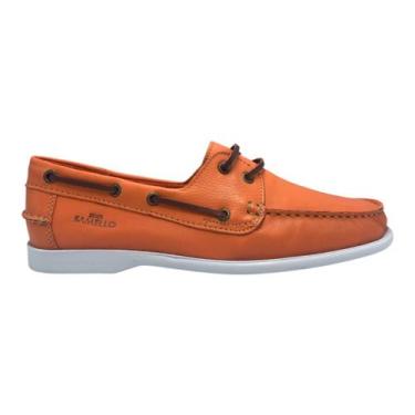 Imagem de Sapato Samello Deckshoes Gran Couro Latego Orange Docksides, 42, Orang
