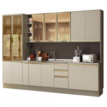 Imagem de Cozinha Completa 8 Peças Connect Duna-cristal Com Cristaleira E Rodapé - Móveis Henn Duna-cristal