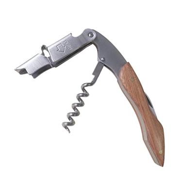 Imagem de BVEKWVIW Saca-rolhas profissional para bartenders, garçons de bar restaurante, sommelier, abridor de garrafas de vinho de aço inoxidável e cortador de folha serrilhada, ferramenta de chave de vinho 3