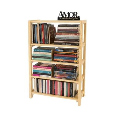 Imagem de Prateleira 5 Andares Madeira Pinus 100x50cm Multiuso