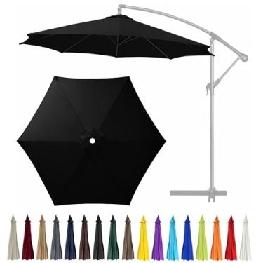 Imagem de GLDDFDG Dossel de substituição de guarda-chuva de pátio de 2,5 m, 6 costelas (apenas dossel), proteção UV de substituição de dossel à prova d'água mesa ao ar livre mercado quintal guarda-chuva