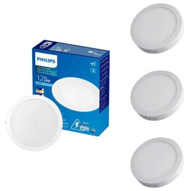 Imagem de 4 Luminárias Plafon Led 12w Philips Embutir 6500k Bivolt, Bivolt
