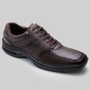 Imagem de Sapato Social Masculino Em Couro Marrom Legitimo Confortável Leve - VI