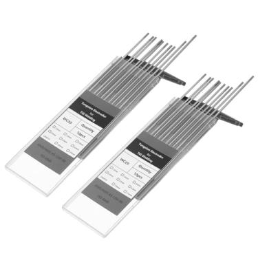 Imagem de HARFINGTON 20 peças de eletrodos de tungstênio para soldagem TIG, 3/81.3 cm x 17.8 cm 1,8-2,2% de cério para soldagem de aço inoxidável, liga de alumínio e magnésio, fabricação de automóveis