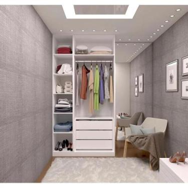 Imagem de Closet Modulado 120,7cm (Altura: 236cm) 3 Gavetas Sem Porta Prestige L