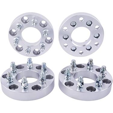 Imagem de DCVAMOUS 4 peças adaptadores de roda de 6 x 120 a 6 x 5,5 polegadas com pinos de 14 x 1,5 compatível com Chevy GMC 6 Lug para Colorado 2015-2022 | Traverse 2018-2022 Blazer | 2019-2022 Canyon | 2015-2022 17-20 22 Acadia