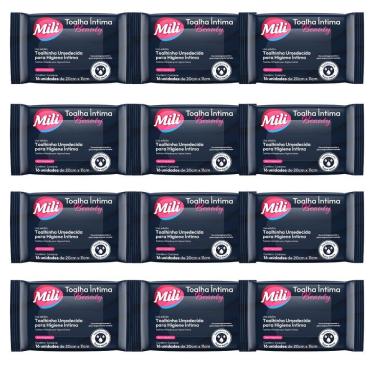 Imagem de Toalha íntima Beauty Toalhinha Umedecida Para Higiene íntima - 12 Pacotes Com 16 Unidades