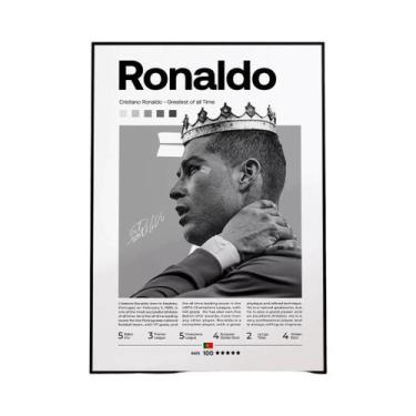 Imagem de Pôster De Futebol Beckham Messi Mbappe Bellingham Ronaldinho Pele Deco