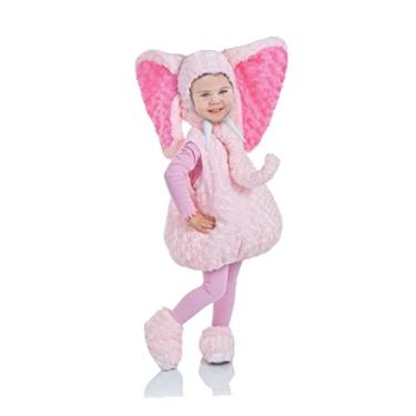 Imagem de Underwraps Fantasia infantil para bebês com barriga de elefante, rosa, Large (2T-4T)