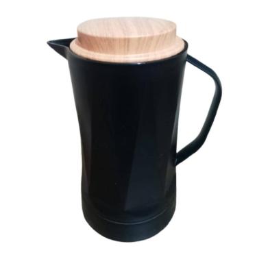 Imagem de Garrafa Térmica 1Litro Preta Garrafa De Cafe Chá