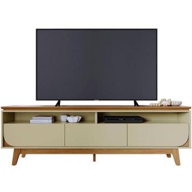 Imagem de Rack Bancada Serena 3 Gavetas Para Tv De 75 Polegadas Cumaru/opala - M