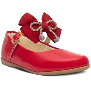 Imagem de Sapatilha Infantil Com Presilha Laço 18ao27 Festa 02.58i (Vermelho, BR, Criança de 1 a 3 anos, Numérico, 18)