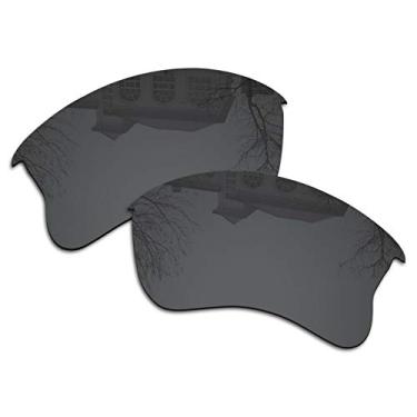 Imagem de Millersawp Lentes de substituição Flak Jacket XLJ OO9009 compatíveis com óculos de sol Oakley - Stealth Black