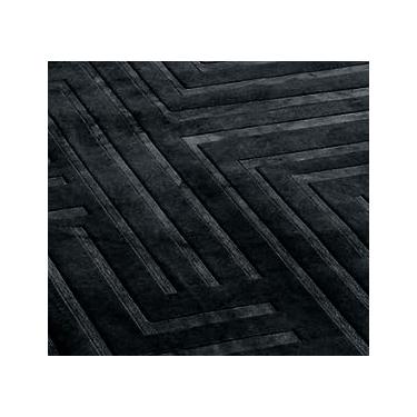 Imagem de Tapete Peludo Antiderrapante Passadeira 2 Metros Quarto Sala(Preto Quadrada)