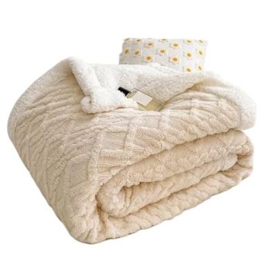 Imagem de Cobertor Manta Glamour Com Sherpa Lã De Carneiro Casal Dupla Face 1,80 x 2,20 Super Macia,cobertor casal grosso(bege)