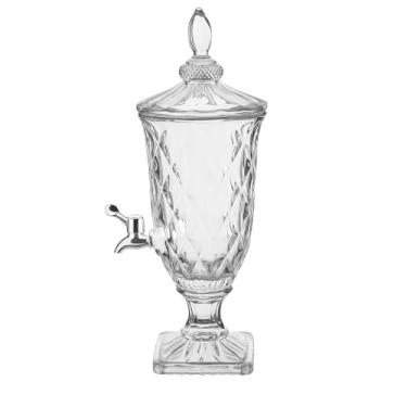 Imagem de Suqueira Cristal 2 Litros Sofisticação Elegância Versatilidade Para Servir Sucos Águas Aromatizadas Em Festas Casamentos Formaturas Reuniões Momentos Especiais Mesa Decorada